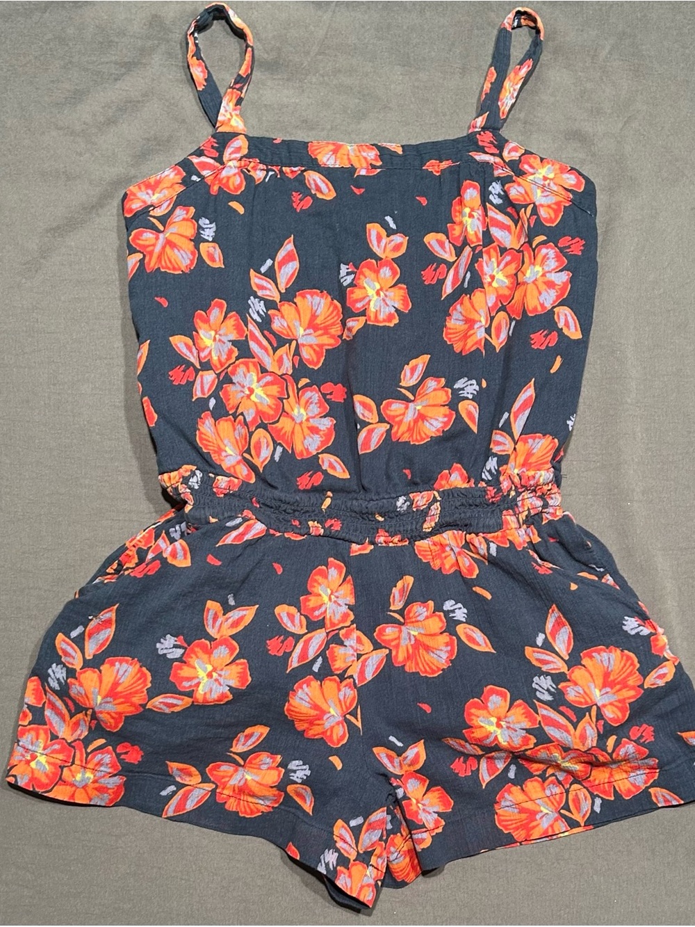 Gap Kids Girls Floral Spaghetti Strap Romper